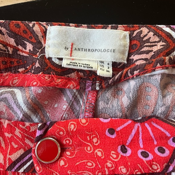 Anthropologie wide leg pants / officially size 2 but fits more like a size 4/6 - Picture 2 of 4